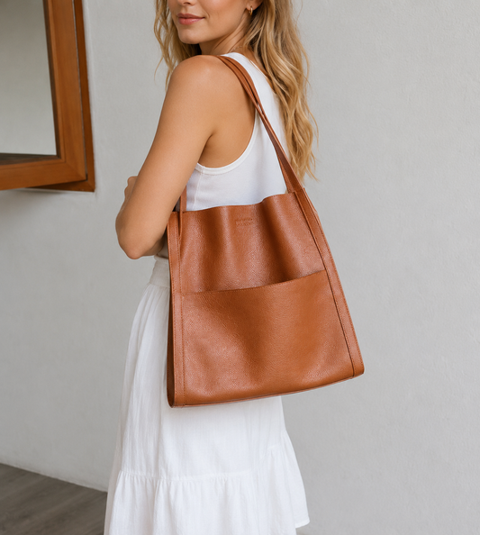 50% reducere✨ Geantă din piele naturală - Piele Moale & Spațioasă Pentru Doamne Fashion!